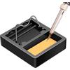 Generic Supporto per saldatore - Stazione base in metallo con supporto per bobina a molla, strumento di saldatura portatile, durevole per elettronica Diiyy, banco da lavoro di riparazione, supporto