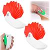 EHOTER Spatola multiuso 9 in 1, spatola pieghevole e applicatore sigillante con bordi raschianti, strumento pieghevole per cuciture lisce con diverse testine e angoli per porte e finestre (rosso x 2)