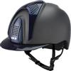 KEP Italia CASCO IN CARBONIO E-LIGHT NERO OPACO CON VISIERA BLU METALIZZATO E 3 TASSELLI BLU METALLIZZATO
