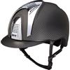 KEP Italia CASCO IN CARBONIO E-LIGHT NERO OPACO / VISIERA NERA OPACA E 3 INSERTI ARGENTO