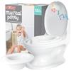 Nuby - My Real Potty - Vasino bambini per imparare a usare il wc - Vasino portatile con rumore di scarico, pile incluse - Wc portatile +18 mesi - Vasino portatile per bambini da viaggio - Bianco