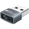 Good Connections Adattatore USB 2.0 maschio A a USB-C femmina, alloggiamento in alluminio, grigio