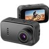 CNANRNANC Videoregistratore portatile da pollice 1080p HD con obiettivo grandangolare da 130°, display IP da 1,47 pollici, per vlog, avventure, ciclismo, colore bianco (nero)