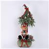 Fiori di Lena Natale Fiori di Lena Pouf Centrotavola con Orsetto e Decori Natalizi H90