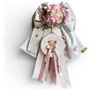 Madame Fioccò Madame Fiocco Fiocco Doppio Tenerezza di Teddy Rosa H50 cm