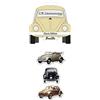 BRISA VW Collection - Magneti per Frigorifero-Ufficio-Lavagna Volkswagen con Motivi Maggiolino/Beetle (Set da 3/Classic/Colorato)