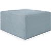Deshome - Pouf poggiapiedi divano 83x83x44 cm stoffa idrorepellente effetto velluto: Pouf design moderno divano soggiorno camera da letto Puff poggiapiedi Pouffe salotto Demetra Carta da zucchero