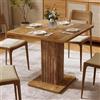 Tribesigns Tavolo da pranzo per 4 persone, 90 cm x 80 cm x 75 cm, piccolo tavolo da cucina con base stabile, tavolo da pranzo in stile rustico per sala da pranzo, soggiorno, cucina, marrone