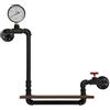 ChiicCluttr Mensola da parete industriale, mensola in legno metallo, per soggiorno, cucina e ufficio, tubo di ferro, galleggiante, 1 livello, 40 x 20 x 57 cm, supporto per libri e decorazioni