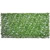 Outsunny Rotolo di Siepe Finta per Balcone e Giardino in PE, Siepe Artificiale con Foglie di Edera, Protezione UV, 300x150 cm, Verde Scuro