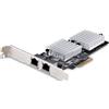 StarTech.com Scheda di Rete PCIe 10GbE a 2 Porte - Espansione Ethernet Gigabit per PC/Server, Adattatore PCI Express Six-Speed con Jumbo Frame, Interfaccia LAN/NIC 10GBASE-T e NBASE-T [ST10GSPEXNDP2]