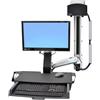 Ergotron StyleView Sit-Stand Combo System with Worksurface 61 cm (24") Parete Alluminio [45-272-026]