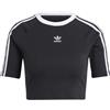 ADIDAS ORIGINALS T-SHIRT CROP 3 STRIPES DONNA