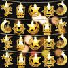 YIChongDan Luci Ramadan decorative, 3 m, 20 luci a LED Ramadan, decorazione Eid Mubarak, luci a stella luna, per feste Eid, casa, giardino, interni, esterni, batteria opatizzata