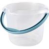keeeper Secchio con Scala Graduata Integrata e Manico Ergonomico, 5 L, Mika, Trasparente