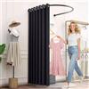HIYOUGO Camerino Mobile Spogliatoio, Semplice Portatile Tenda per Negozio di Abbigliamento e Sartoria, Tenda Divisoria Temporanea per Ufficio dormitorio Cabina Spazio Privacy (Colore : Nero, Taglia : D)