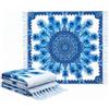 Ali Brothers Telo Mare Maxi 220x240 cm in 100% Puro Cotone - Fouta Matrimoniale Gigante - Copriletto Estivo Etnico con Telo Spiaggia, Picnic e Arredo con Frange - (pavone)