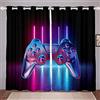 Homemissing Tende da Gioco per Ragazzi per Camera da Letto Soggiorno Tende Gamepad Neon Sfumato per Bambini Adolescenti Videogiochi Gamepad Finestre Tende Tende Controller di Gioco Novità, L167*A183