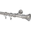 HDTL Kit Bastone per Tende in metallo 25mm Acciaio Inox Montaggio a Muro 120 cm Idaja