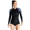 GSXLZ Muta Uomo Tuta Da Sub Calda Da 2 Mm, Tuta Da Donna, Pantaloncini A Maniche Lunghe, Tuta Da Snorkeling, Resistente Al Freddo, Surf E Nuoto(Blue,L)
