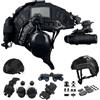 Generic Set Di Coperture For Casco Tattico Da Softair - Casco PJ Fast Con Copertura For Casco, Cuffie, Modello For Visione Notturna GPNVG-18, Custodia For Contrappeso Con Supporto NVG L4G24