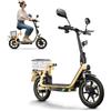 IWAFO Monopattino Elettrico Adulto Pieghevole con Cestino, Scooter Elettrico con Batteria 48V 13Ah, Potente Motore 500W, Pneumatici da 14, Autonomia 30Km, Doppio Freno a Disco, Portata 116 kg