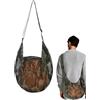Veasbuu Borsa a rete per palloni da pallavolo, 50 x 8 x 31 cm, borsa a tracolla singola per attrezzatura sportiva, tasca con cerniera, organizer in rete per escursioni, spiaggia e campus
