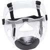 APLVFFZH Maschera Protettiva Viso per Taekwondo Copertura Trasparente Antifog Protezione Mentoniera Imbottita in Schiuma PU Regolabile con Fascia Leggera,