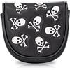 Racocou Copri Putter da Golf Fatti a Mano in Pelle PU con Chiusura Magnetica Forte, Adatto alla Maggior Parte dei Putter, Fodera Morbida per Proteggere il Mazzo, Design Ricamato Accattivante,Nero