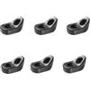 YTFEEHCX Durevole 6 Pezzi for Canoa con Occhiello Singolo, Attacco for Ponte ad Anello for Marina, Accessorio for Barca da Pesca Nero