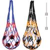 Lufdegim 2 reti per palloni da basket, 1 palla, manici spessi, portatile, per calcio, pallavolo, basket