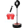 Fruusv Boxing Reflex Bag, Punching Exercise Bag, Height Adjustable Boxing Bag, Boxing Gloves and Speed Bag, Boxing Training Equipment, Speed Bag for Training, Boxing Reflex Training, Home Boxing Equipment,