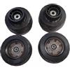 Generico Compatibile con Ruote dentate sincrone a Nuvola Nera Brillante da 105 mm for Scooter Elettrico Longboard