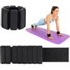 LIAILA 2 Pezzi Peso del Polso Regolabile (0,45 Kg Ciascuno), Neri Pesi per Caviglie, Cavigliere Palestra Cavigliere Pesi Portatili, Ankle Weights Pesi da Polso per Yoga, Pilates, Nuoto, Corsa e Jogging
