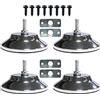 Generic 4 Pezzi Livellatori Gambe Tavolo Biliardo Piedini Regolabili Piastre Metallo Resina Facili da Installare Adatti a Tavoli Biliardo Calcio Balilla