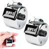 Omnikryp 2 Pezzi Contapersone Manuale, Contatore 4 Cifre, Contapersone Manuale, Durevole Counter Portatile per Contare Sport Golf Allenatore Scuola