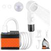 Adiwo Doccia da Campeggio, Doccia Portatile Ricaricabile, kit di lavaggio impermeabile ricaricabile, 6000 mAh Batteria, Tubo 2 m, 3 modalità di spruzzo regolabile per Spiaggia, Auto, Animali, Giardino