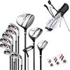 LIFEZEAL Set completo da golf per destrorsi, set da 15 mazze da golf con borsa da golf, set di mazze da golf con 460CC #1 Driver, #3 Fairway, ibrido, #5#6#7#8#9#P #S, putter (rosso)