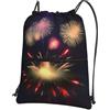 Generic Borsa con Coulisse Explosion Fireworks 3D Print Sportiva Sacche Leggero Sacche Zaino Portatile per Yoga Compleanno Regalino