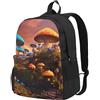 Tamiger Borsa unisex con stampa di funghi magici di grande capacità, resistente all'acqua, leggera, per gite di fine settimana all'aperto