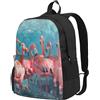 Tamiger Borsa unisex con stampa fenicotteri di grande capacità, resistente all'acqua, leggera, per gite di fine settimana all'aperto