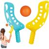 Genérico Fun Catch Sport - Coppia di racchette da lancio a mano, allenamento con controllo del rimbalzo, set di attrezzature da gioco resistenti agli urti, attività familiari con stile colorato, J