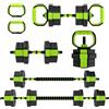 SPORTNOW Set Pesi da Palestra 6 in 1 da 20kg Totali in Plastica e Sabbia, Set Manubri Regolabili Utilizzabile come Kettlebell, Manubri, Bilanciere e Supporto per Flessioni, Allenamento a Casa, Blu