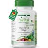 fairvital Vitamina K2 MK7-90 capsule, facili da deglutire, ALTO DOSAGGIO, 100 µg per capsula, menachinone MK-7, naturale e fermentato dal natto, VEGANO