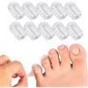 EIMINB 10 pcs Protezione alluce, Traspirante Protezione Dita Piedi Silicone, Copri Piedi Traspiranti Separatore Dita Piede per Sollievo Dal Dolore Attrito Calli Vesciche Unghie Mancanti
