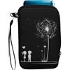 kwmobile Custodia Protettiva Compatibile con Nintendo 3DS XL - Astuccio con Chiusura Zip in Neoprene Amore bianco/nero