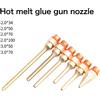 NONE Ugello per pistola per colla a caldo di diametro grande e piccolo da 2 pezzi 2.0x70mm 3.0x50mm 2.0x50mm Ugello per pistola per colla lunga e corta in rame puro