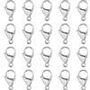 LAVIXMIA 20 pz 304 In Acciaio Inox Chiusura A Moschettone All'ingrosso Argento Oro 9-15mm Clip Artiglio Catenacci Gioielli fai da te Trovare Forniture