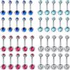 SWANJO 10 pezzi Piercing all'ombelico in acciaio inossidabile orecchini all'ombelico Gemed Goth anelli di pancia Piercing Ombligo Punk gioielli per il corpo donna uomo
