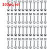 NONE 100 Pz/lotto Chirurgico In Acciaio Inox Gioielli Penetranti Del Corpo Trago Penetrante Orecchino Bilanciere Punk Orecchini a bottone Orecchini Cartilagine